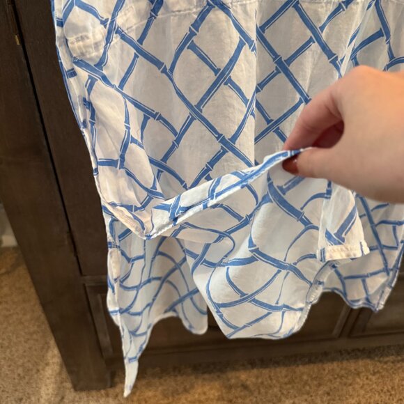 Beaufort Bonnet Company Blue Bamboo Print Cotton Swim Cover-Up XS/S Vacation - Picture 6 of 7